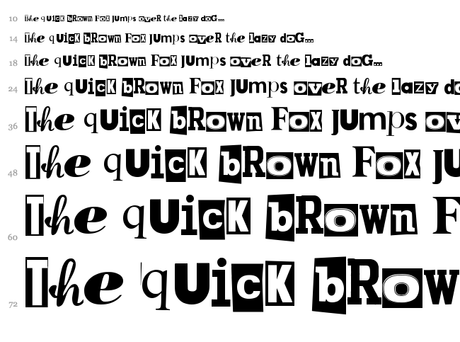 MPF Kidnapped font waterfall